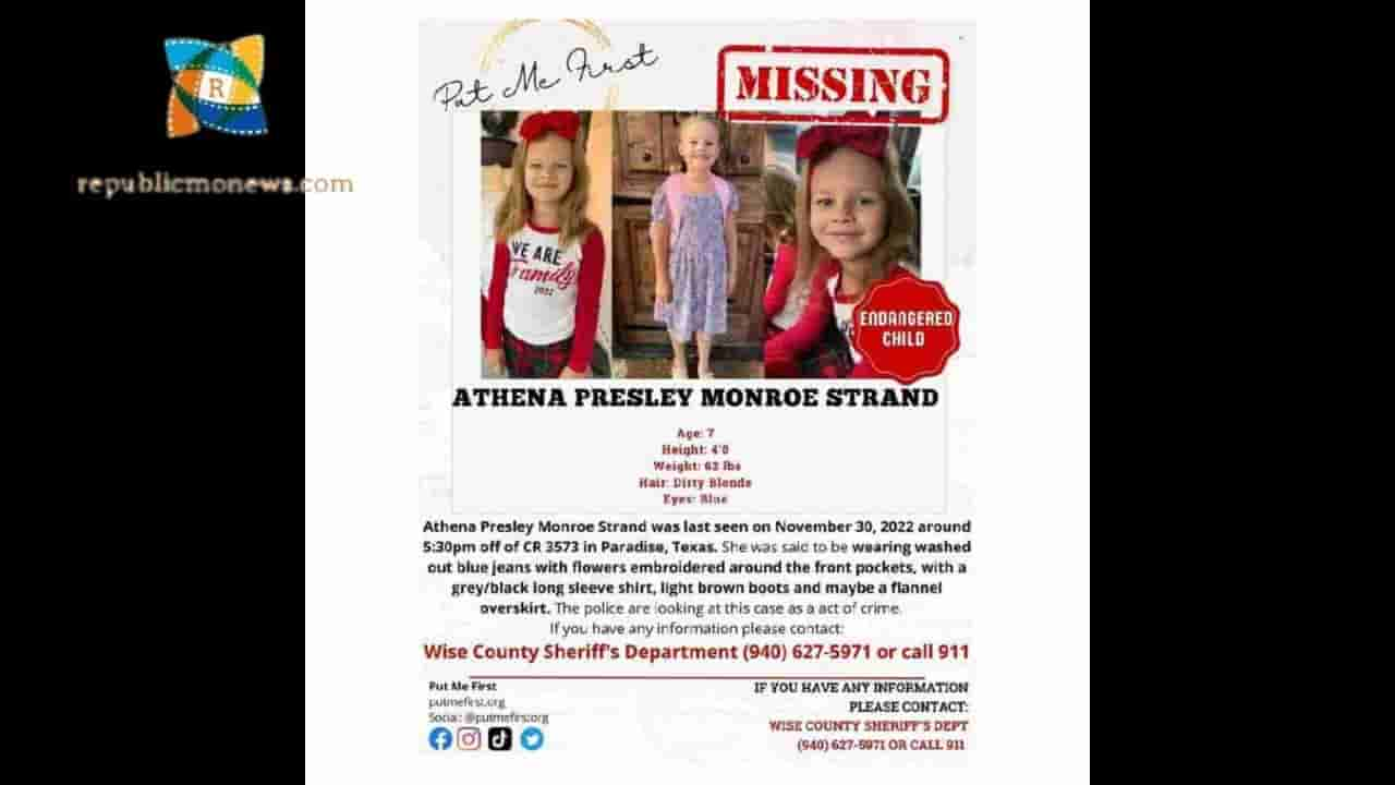 Athena Presley Monroe Strand missing