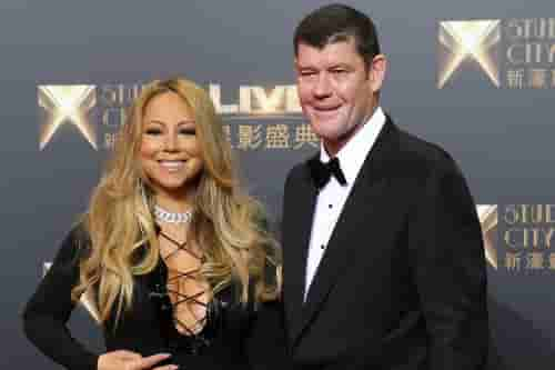 Mariah with her ex-fiance James Packer