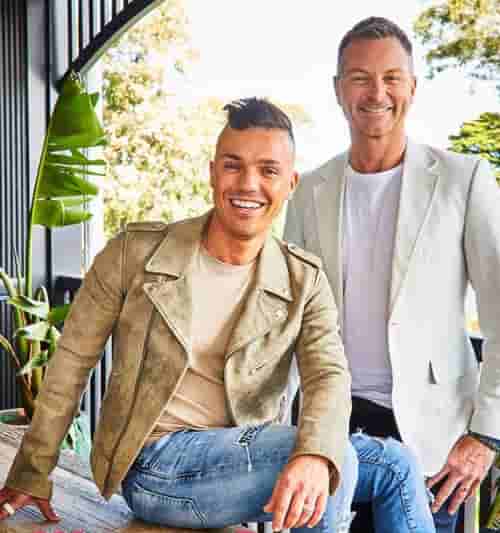 Tim Campbell with his partner Anthony Callea