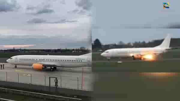 Plane Carrying Arsenal Women's Team Bursts