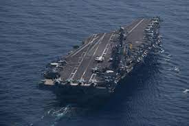 As tensions rise, the US removes the USS Ford Carrier Strike Group from the Middle East.