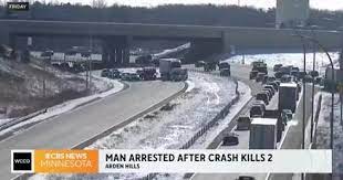 A man from Minneapolis is arrested in a fatal multi-vehicle crash that occurs in Arden Hills.